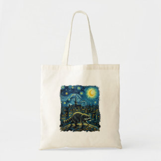Racoon Paint The Stars Night Sky Artist Art Tote Bag