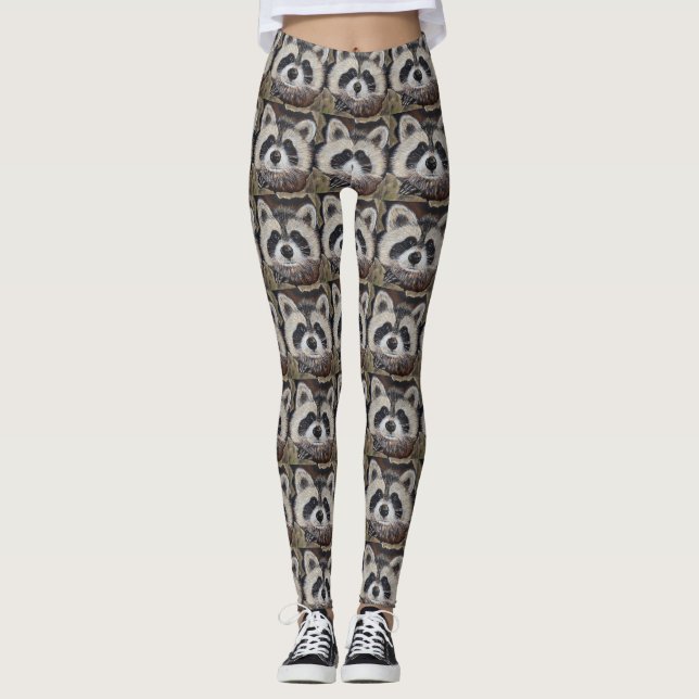 Racoon Painting Leggings (Front)