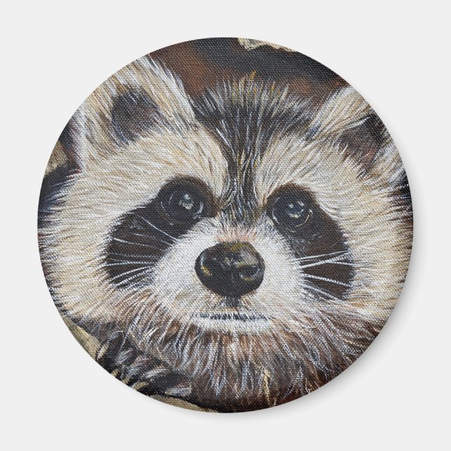 Racoon Painting Magnet (Front)