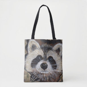 Racoon Painting Tote Bag