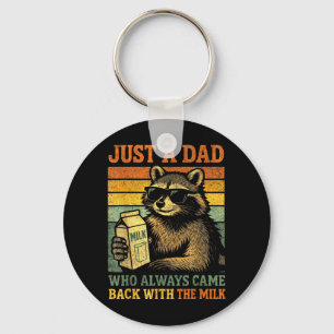 Racoon Papa A Dad Who Came Back with The Milk Key Ring