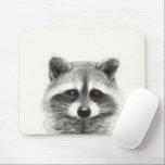 Racoon Pencil Drawing Mouse Pad<br><div class="desc">Racoon Pencil Drawing by Victoria Borges</div>