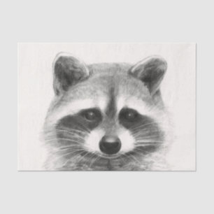 Racoon Pencil Drawing Tissue Paper