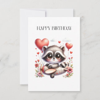 Racoon Pilot Birthday Save The Date