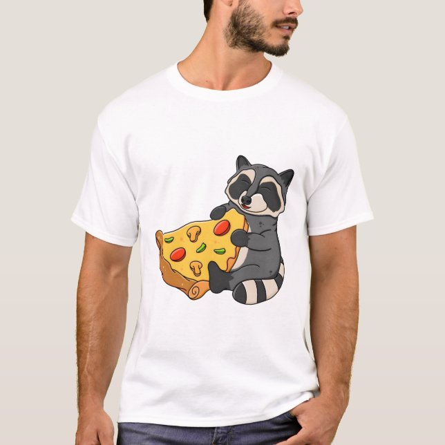 Racoon Pizza  T-Shirt (Front)