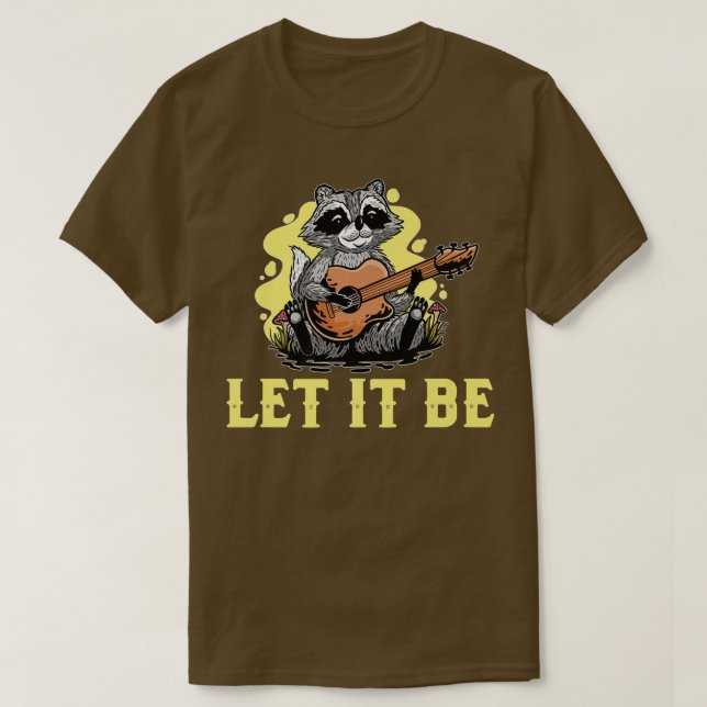 Racoon Playing Guitar Premium  T-Shirt (Design Front)
