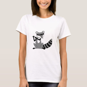 Racoon Playing the Flute T-Shirt