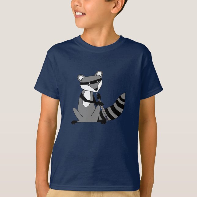 Racoon Playing the Oboe T-Shirt (Front)