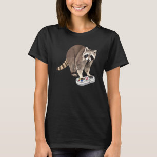 Racoon Playing Video Game Procyonidae Animal Racc T-Shirt