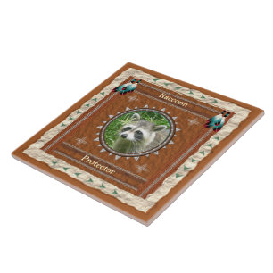 Racoon Protector Energy Ceramic Tile