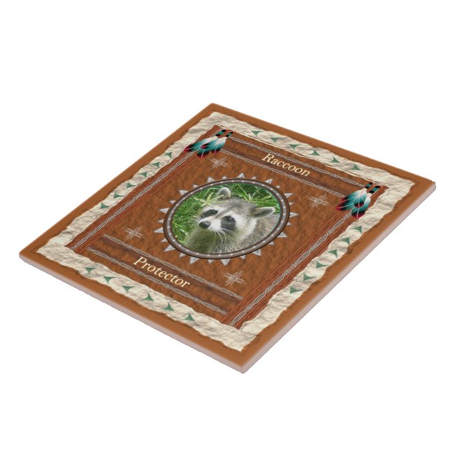 Racoon Protector Energy Ceramic Tile (Side)