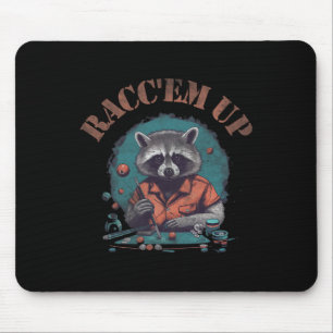 Racoon Raccem Up Billiards Rack Them Up Pool Funn Mouse Pad