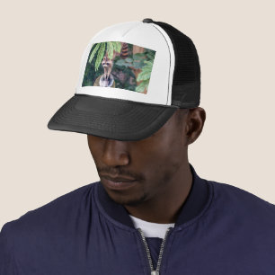Racoon Raiding the Bird Feeder Trucker Hat