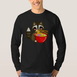 Racoon Ramen Noodles Cute Japanese Gifts T-Shirt