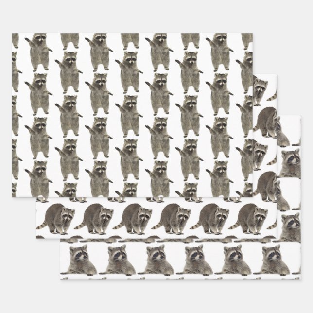 Racoon Realm: Whimsical Woodland Gift Wrap  (Set)
