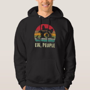 Racoon Retro Vintage Ew People Racoon Trash Pan Hoodie