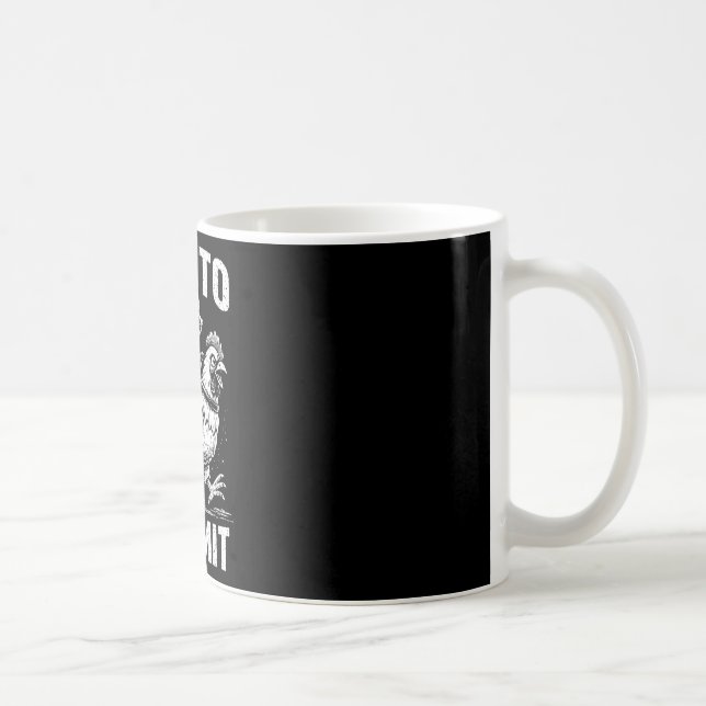 Racoon Riding Chicken Off To Commit Software Deve Coffee Mug (Right)