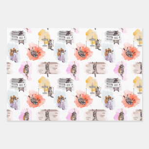 Racoon Robbing bank Wrapping Paper Sheet