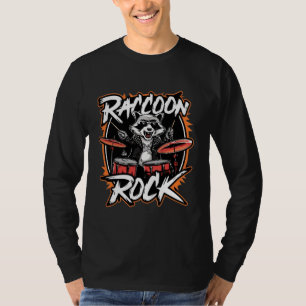 Racoon Rock T-shirt - Funny Racoon Cowboy Design