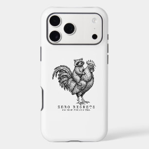 Racoon Rooster iPhone Case Funny Gift