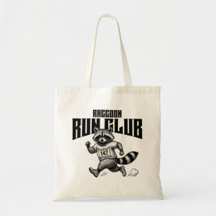 "Racoon Run Club Marathon Retro Trash Panda Runne Tote Bag