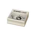 Racoon Sending Love Rubber Stamp