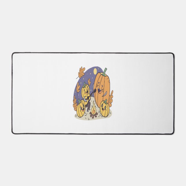 Racoon Shirt Country Pumpkin Desk Mat (Front)