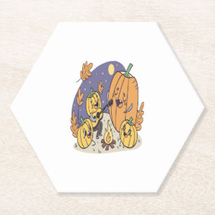 Racoon Shirt Country Pumpkin Paper Coaster