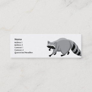 Racoon - Skinny Mini Business Card