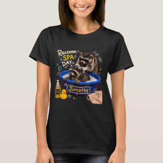 Racoon Spa Day Jimothy Bubble Bath Cute Trash T-Shirt