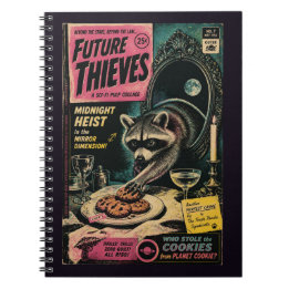 Racoon Stealing Cookies Faux Vintage Book Cover