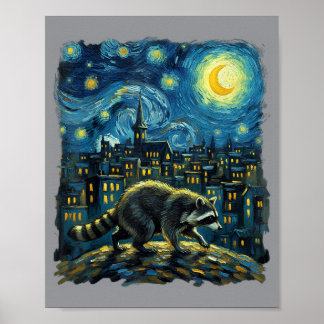 Racoon Surviving Purely Out Of Spite Sarcastic Poster