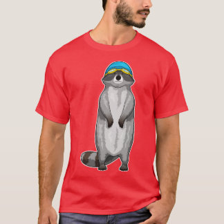 Racoon Swimming Swimming cap T-Shirt