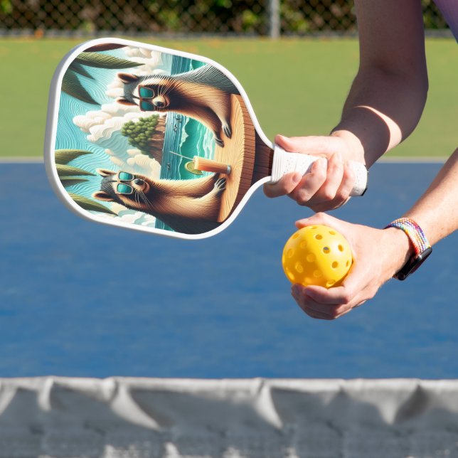 Racoon Tea Party Pickleball Paddle (Insitu)