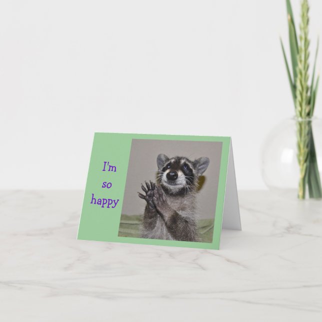 Racoon Thank You Notecard (Front)