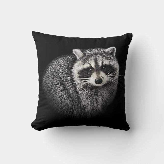 Racoon Throw Pillow (Front)