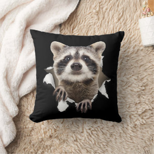 Racoon Torn For Racoon Lover, Racoon Dad, Racco Cushion