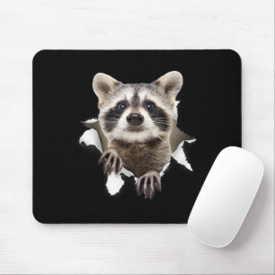 Racoon Torn For Racoon Lover, Racoon Dad, Racco Mouse Pad