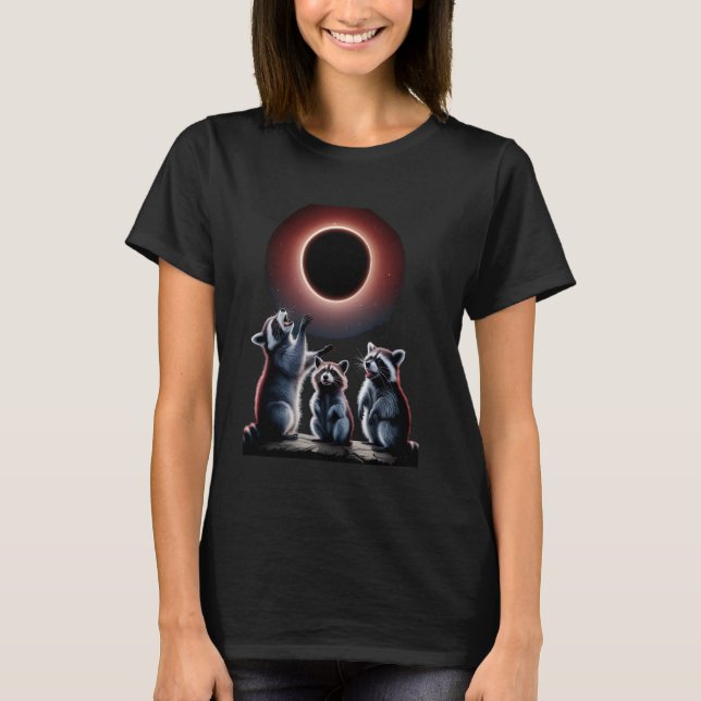 Racoon Total Lunar Eclipse March 3 Racoons Howlin T-Shirt (Front)