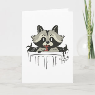 racoon trash card