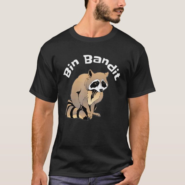 Racoon Trash Panda Bin Bandit Masked Trashcan The T-Shirt (Front)