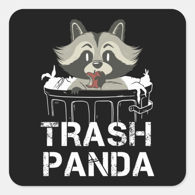 Racoon Trash Panda - Racoon Gift Square Sticker (Front)