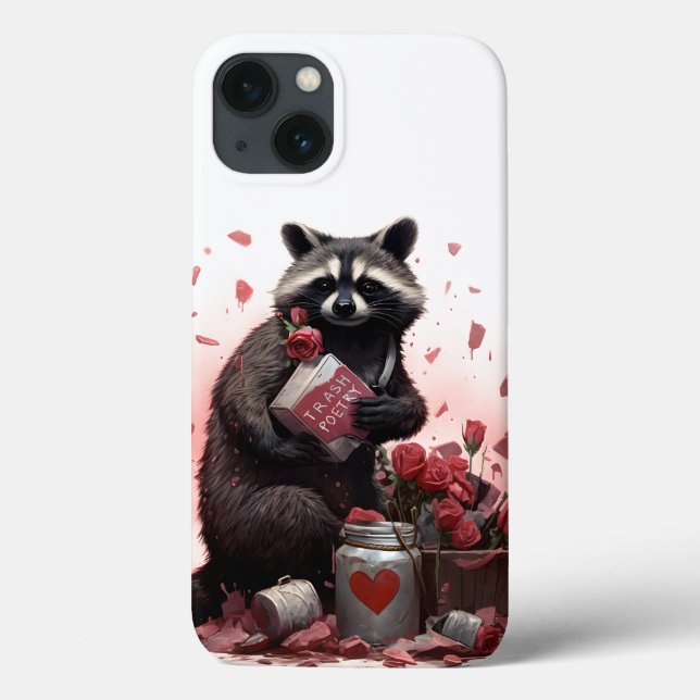 Racoon trash poetry Valentines day Case-Mate iPhone Case (Back)