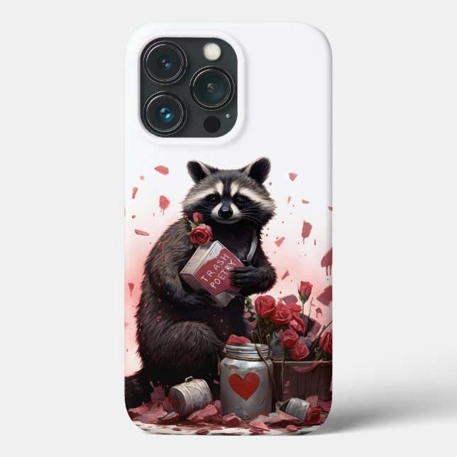 Racoon trash poetry Valentines day Case-Mate iPhone Case (Back)