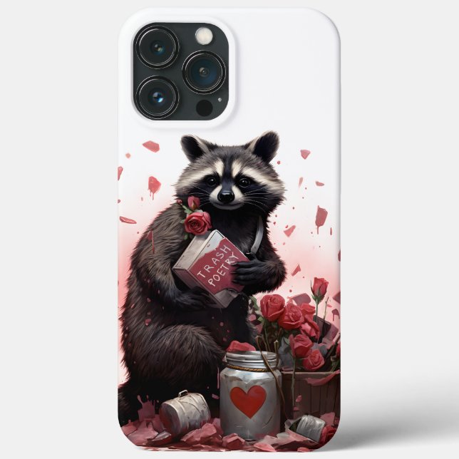 Racoon trash poetry Valentines day Case-Mate iPhone Case (Back)