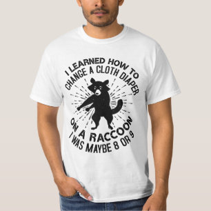 Racoon trash trash panda thief cat street T-Shirt