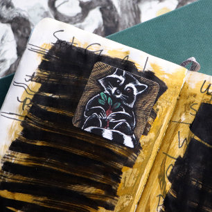 Racoon Turnip Art                                 Square Sticker