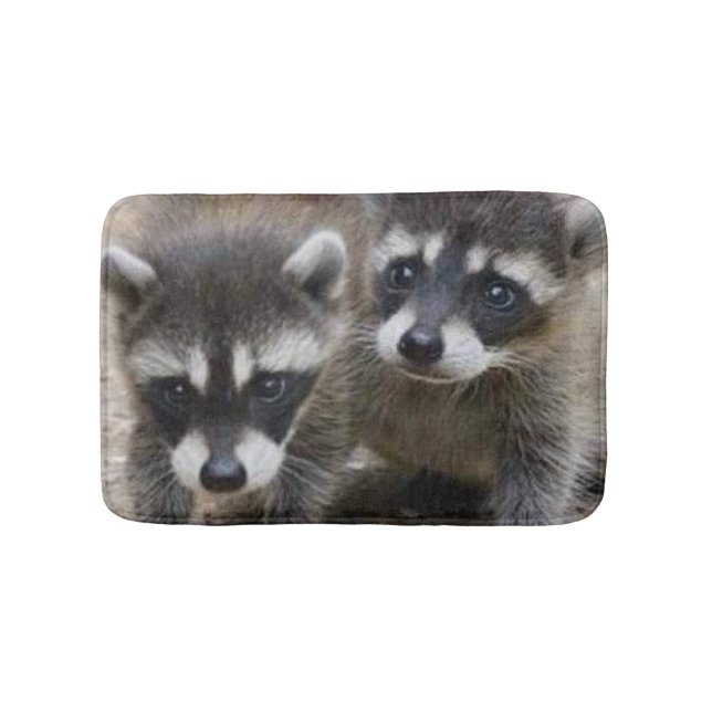 Racoon Twins Bath Mat (Front)