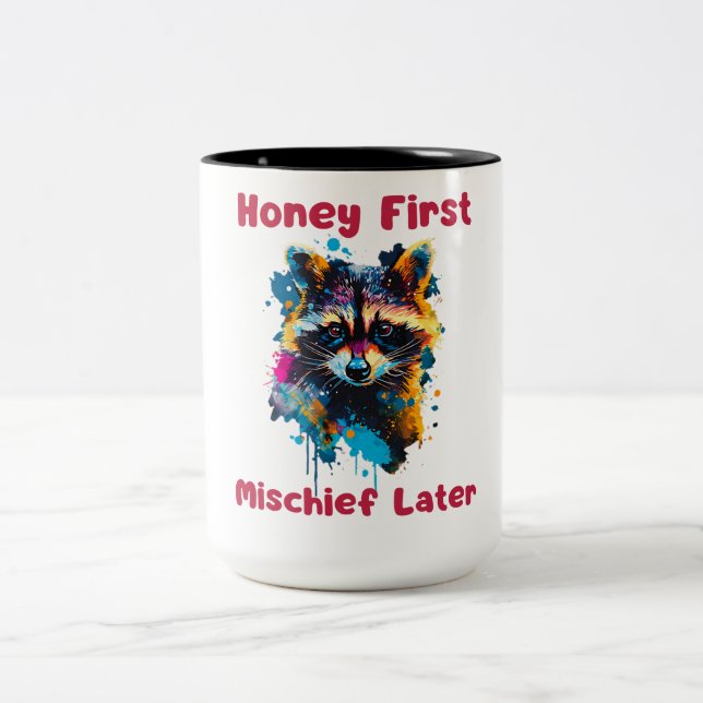 Racoon Two-Tone Coffee Mug (Center)