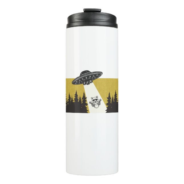 Racoon UFO Thermal Tumbler (Front)